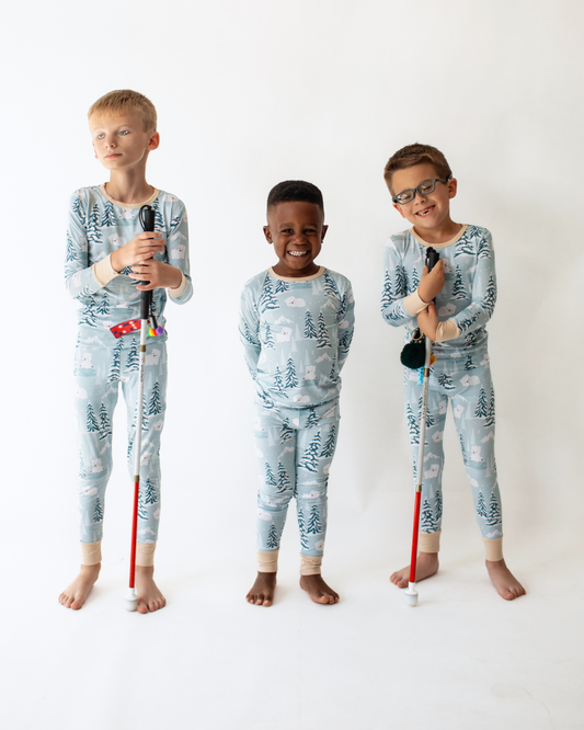Benny the Bear | Gray Kids Pajamas - Penny's Pixies